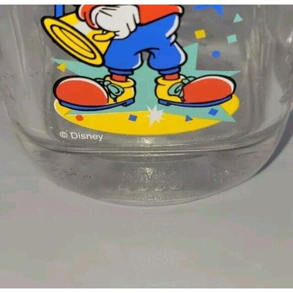 Vtg Set 2 Walt Disney World Drinking Glasses 2000 McDonalds Mickey Mouse Y2K Cup - Picture 6 of 8